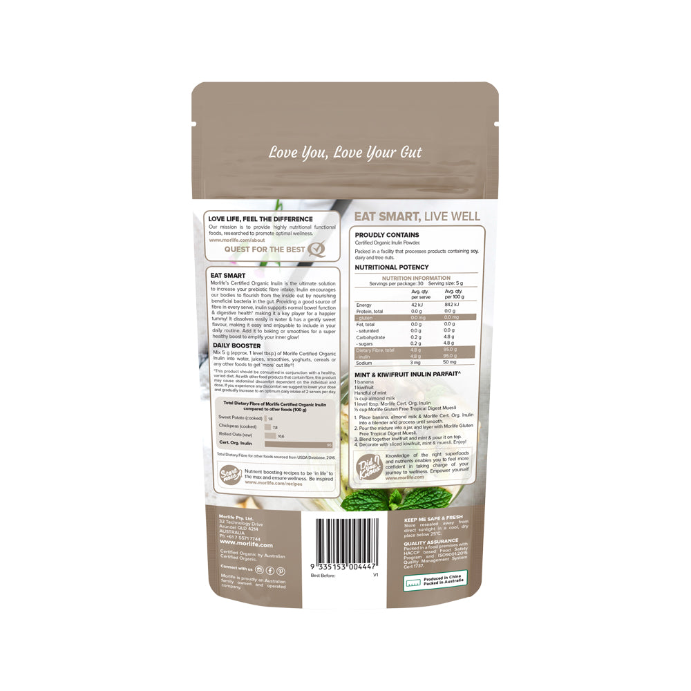 Morlife Organic Inulin Powder 150g