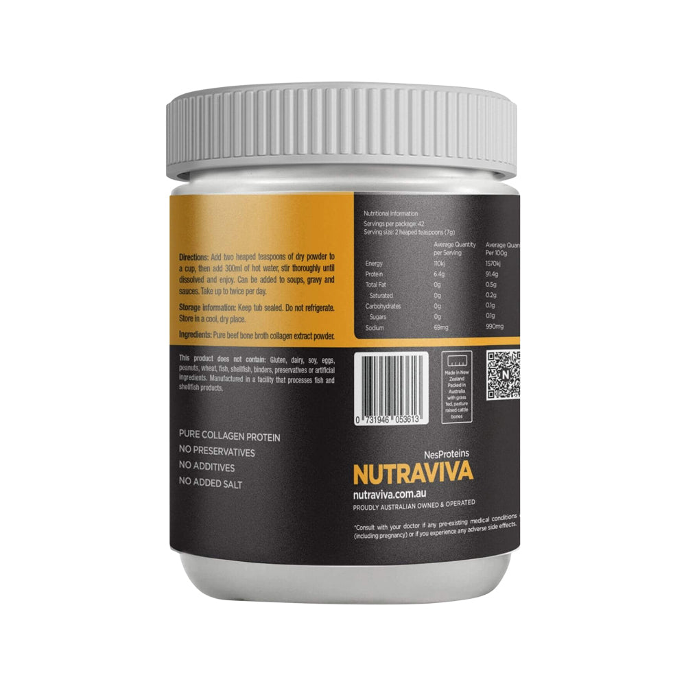 Nutraviva Bone Broth Beef Pure 300g