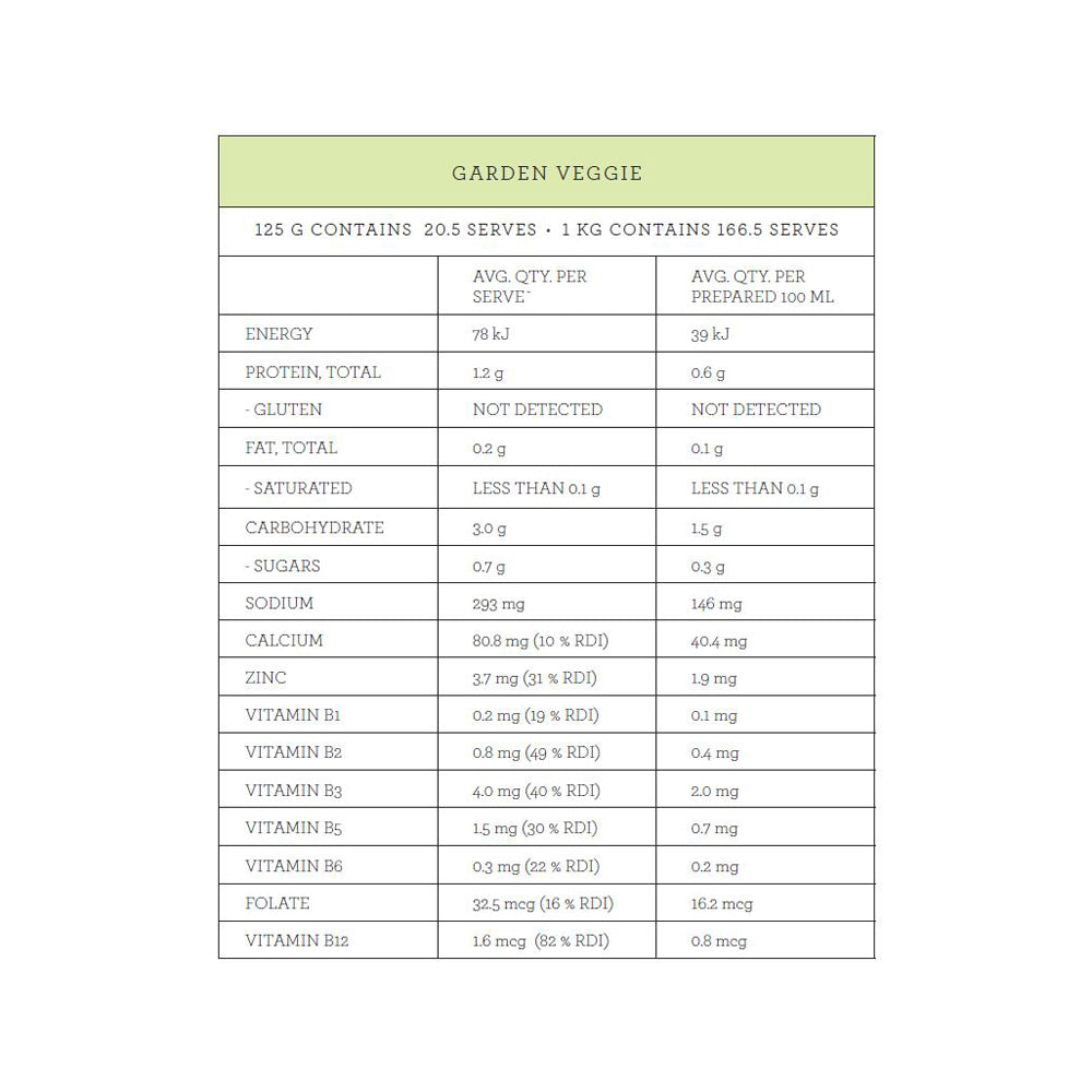 Nutra Org Broth Vegetable Garden Veggie 125g