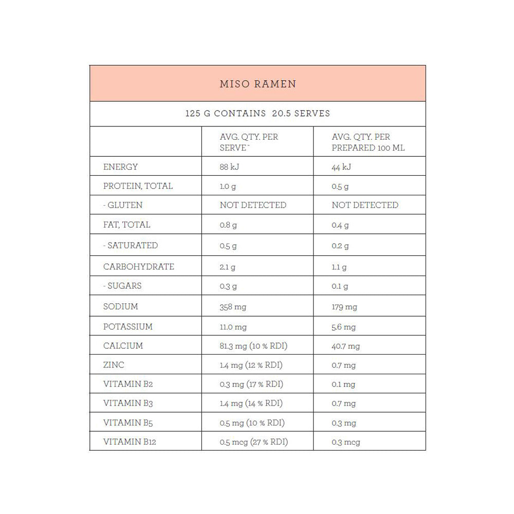 Nutra Org Broth Vegetable Miso Ramen 125g