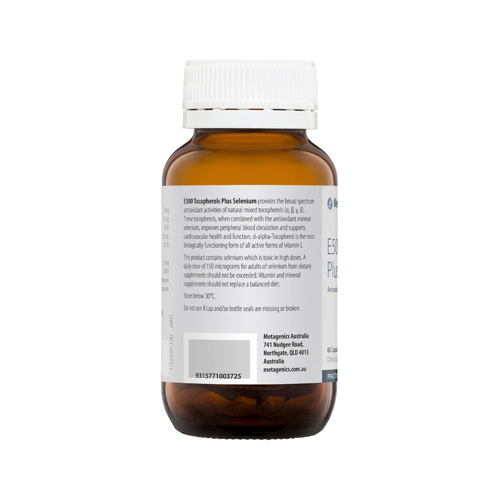 Metagenics E500 Tocopherols Plus Selenium 60c