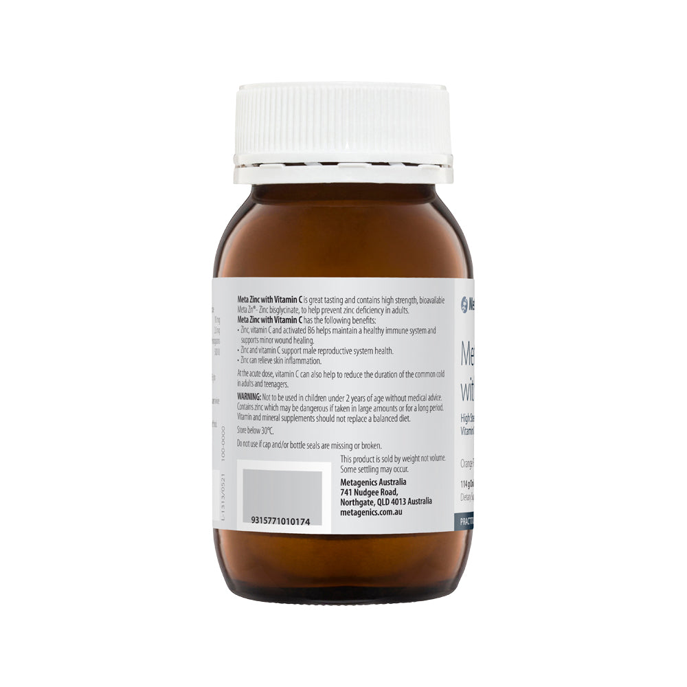 Metagenics Meta Zinc With Vitamin C Orange 114g