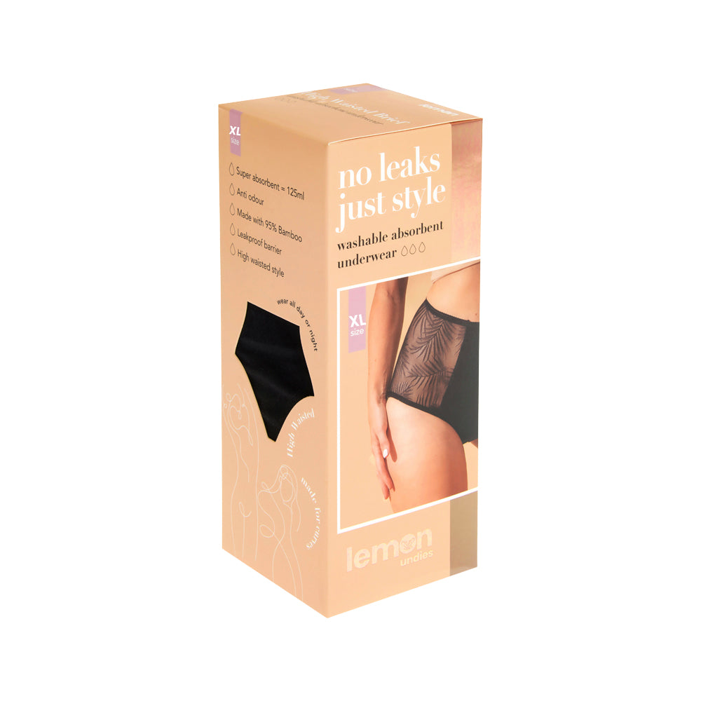 Pelvi Lemon Underwear Lbl High Waisted Black Xl