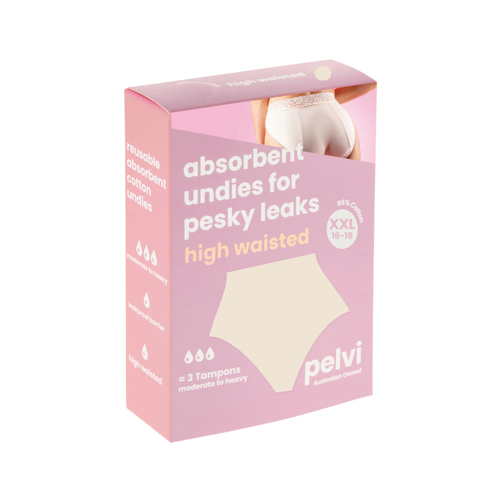 Pelvi Underwear Leakproof Full Brief Beige Xxl