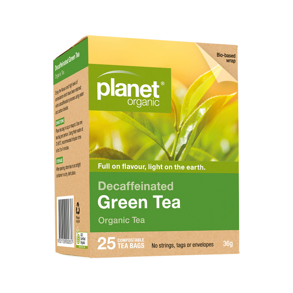 Planet Organic Org Green Tea Decaffeinated X 25 Tea Bags