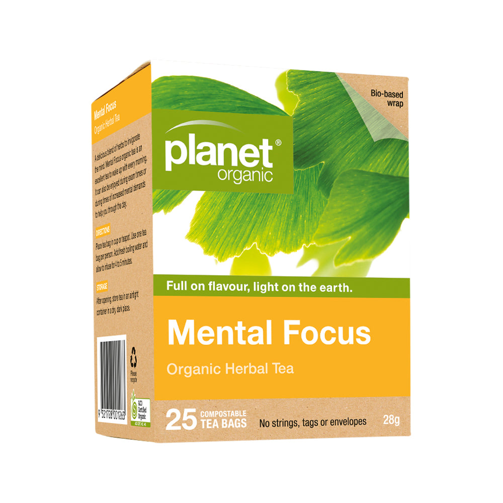 Planet Organic Org Mental Focus Herbal Tea X 25 Tea Bags