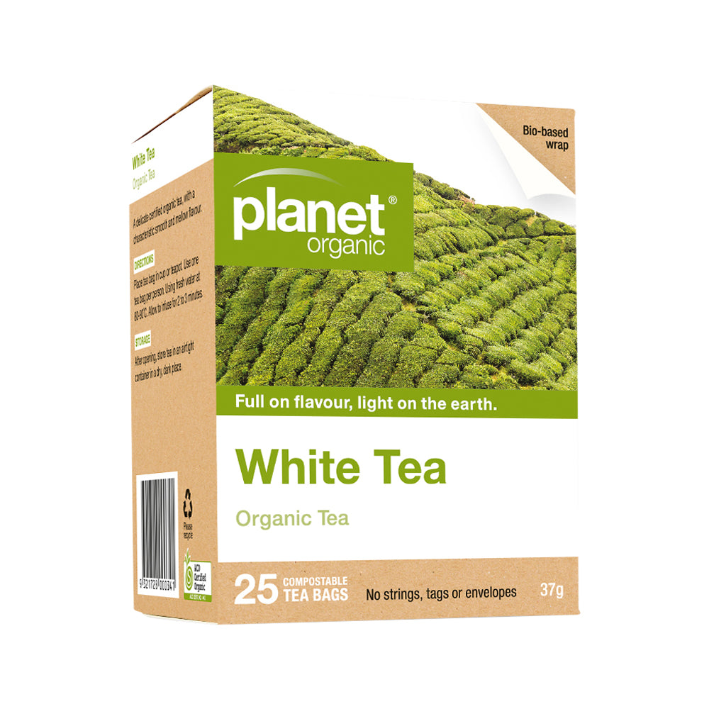 Planet Organic Org White Tea X 25 Tea Bags