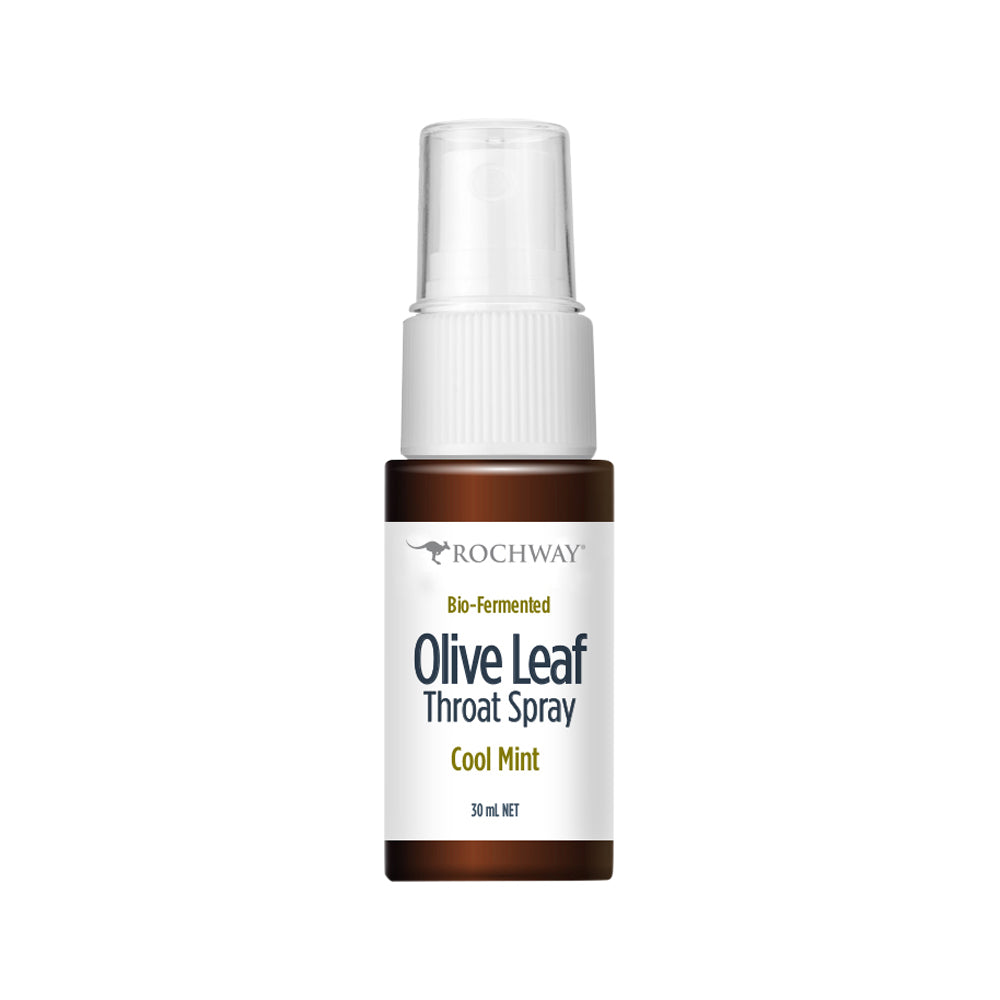 Rochway Bio-Fermented Olive Leaf Throat Spray Cool Mint 30ml
