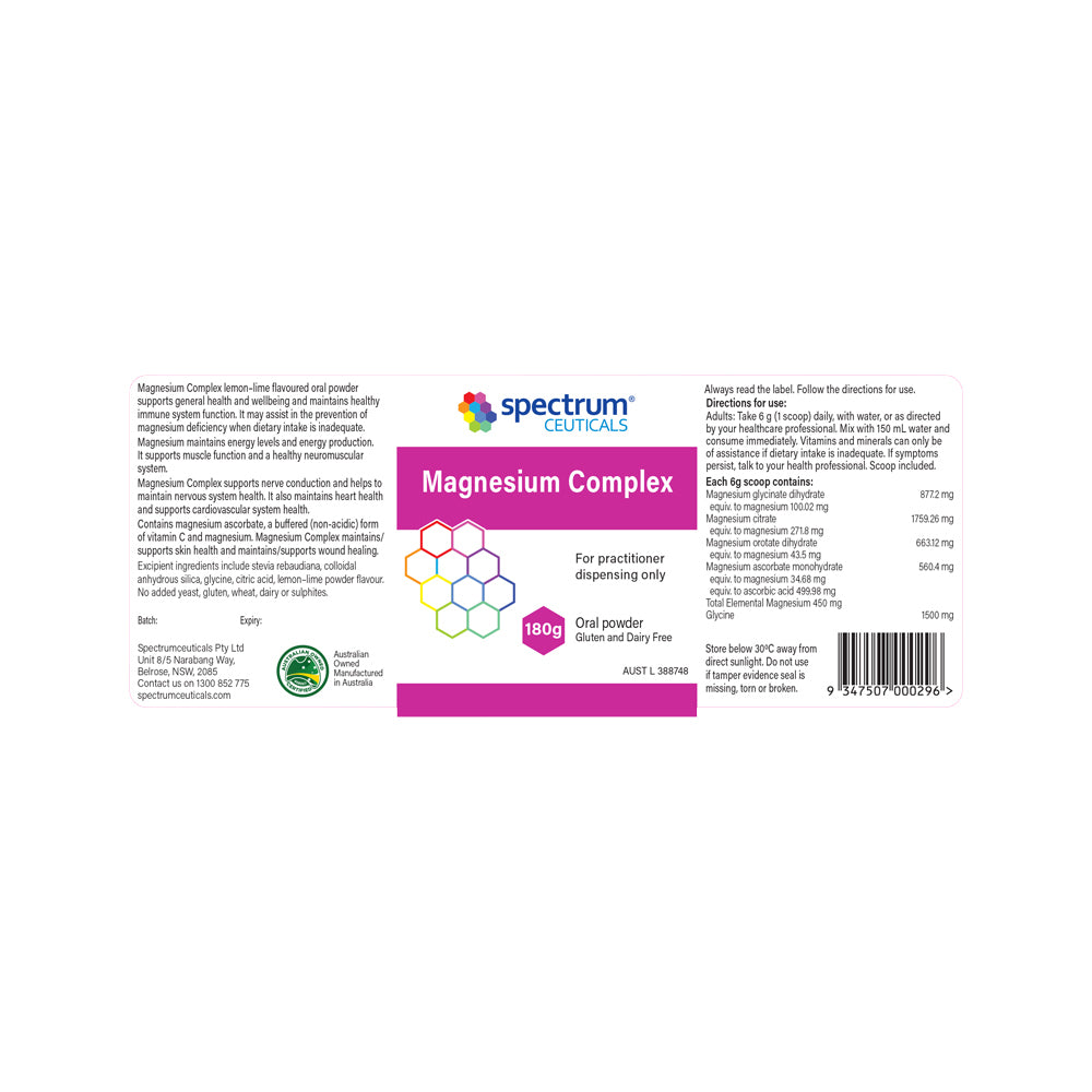 Spectrumceuticals Magnesium Complex 180g