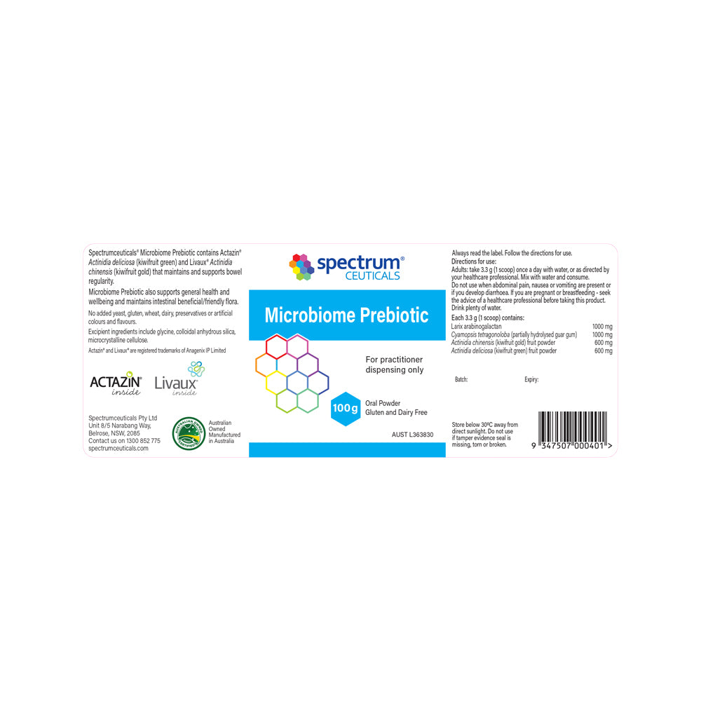 Spectrumceuticals Microbiome Prebiotic 100g