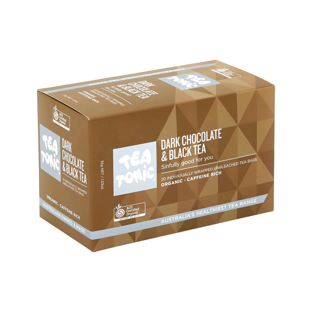 Tea Tonic Org Dark Choc And Black Tea X 20 Tea Bags
