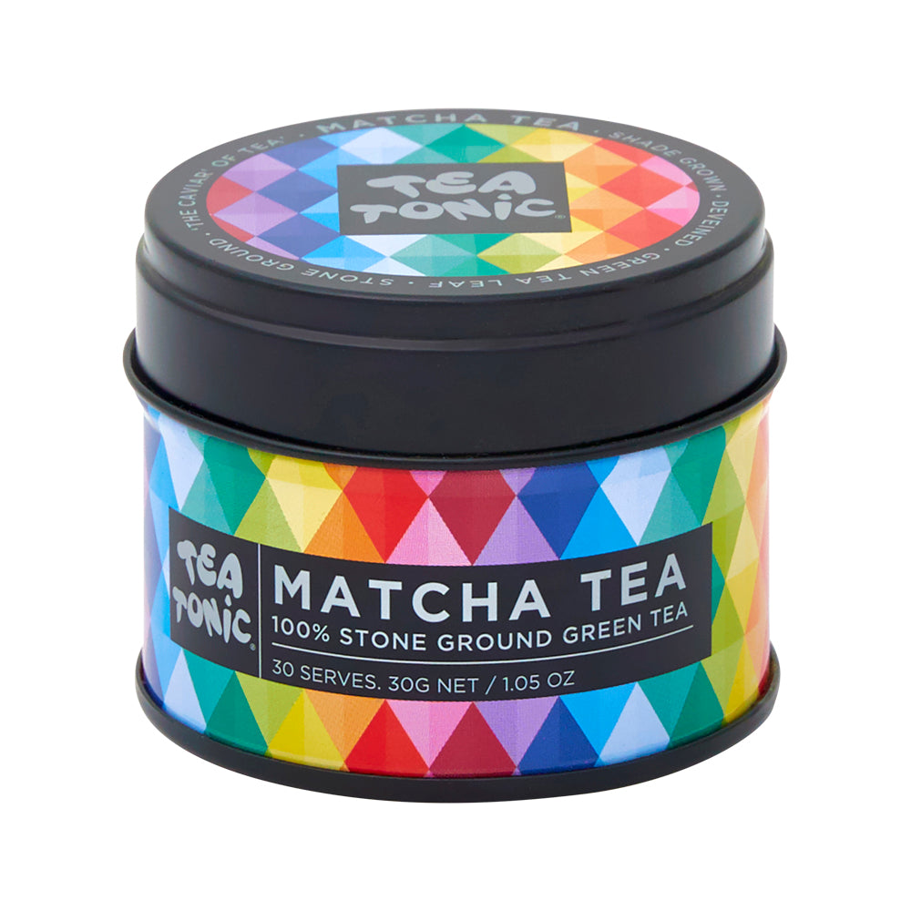 Tea Tonic Org Matcha Green Tea Peach Tin 30g