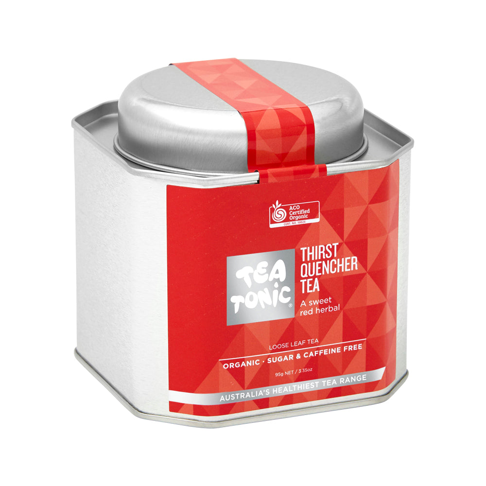 Tea Tonic Org Raspberry Quench Tea Caddy Tin 95g