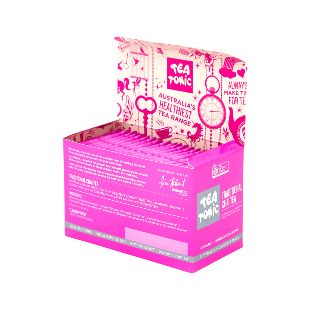 Tea Tonic Org Traditional Chai Tea X 20 Tea Bags