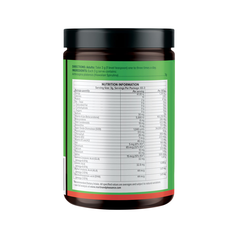 Vital Plant Based Spirulina -Hawaiian Pacifica- Pwd 250g