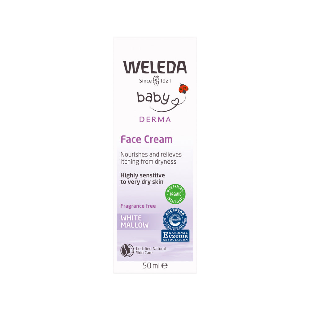 Weleda Baby Derma Face Cream White Mallow Frag Free 50ml