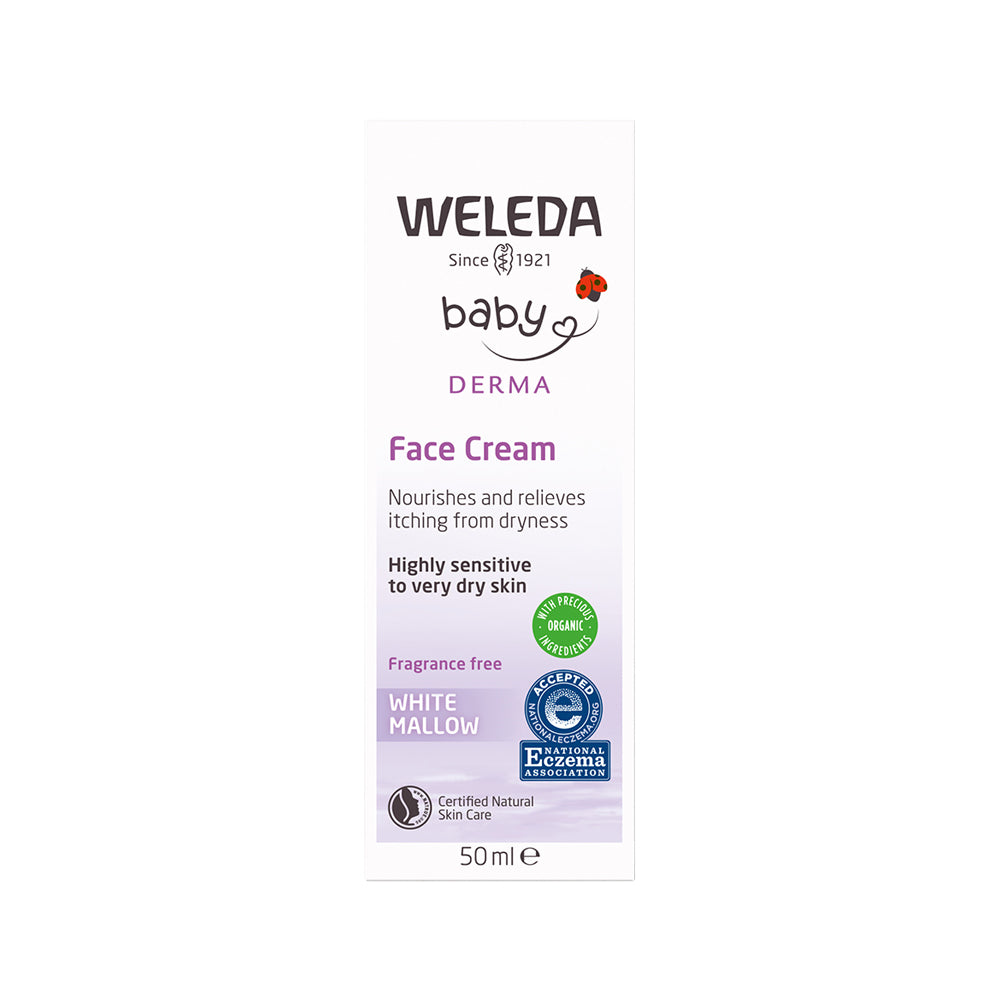 Weleda Baby Derma Face Cream White Mallow Frag Free 50ml