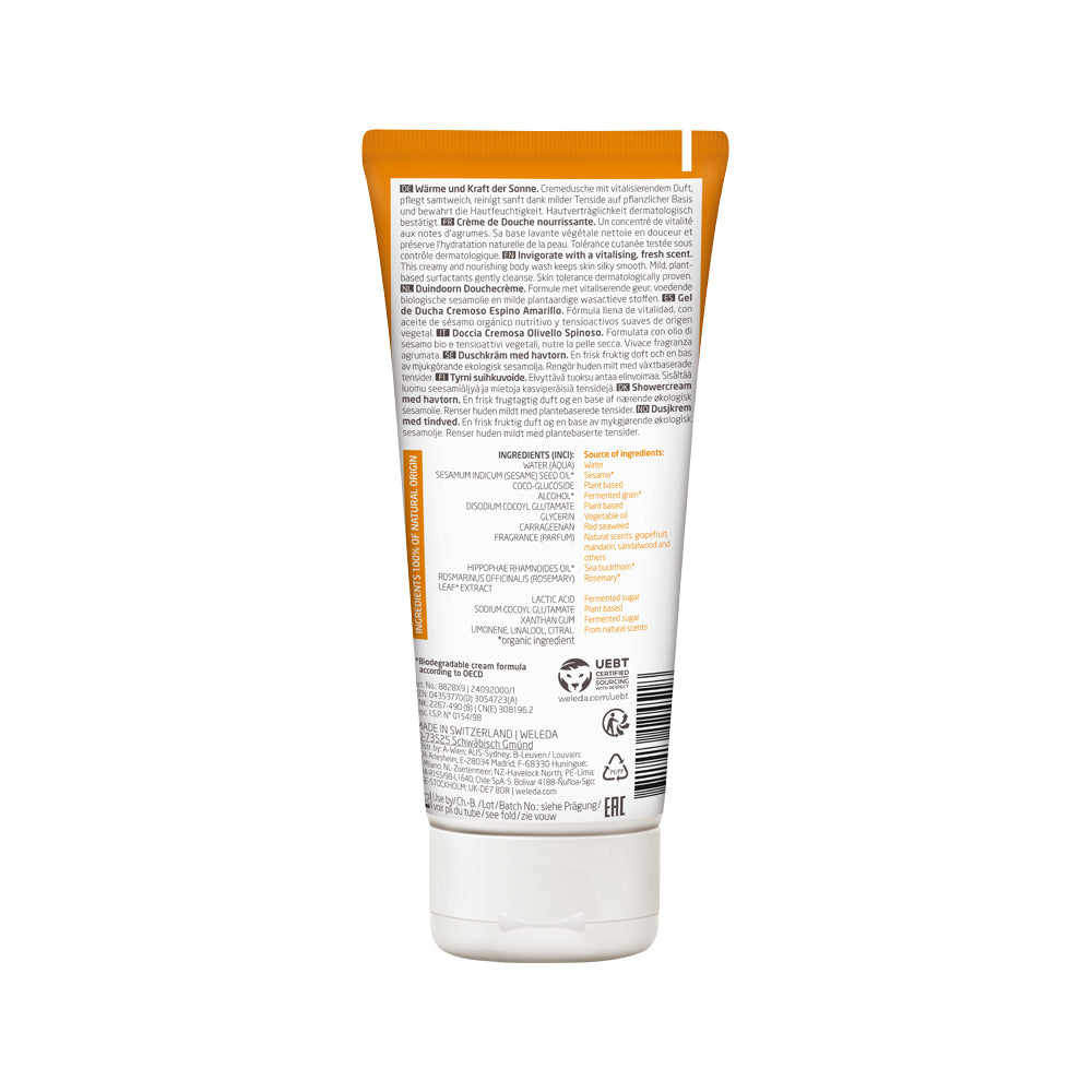 Weleda Vitality Shower Cream Sea Buckthorn 200ml