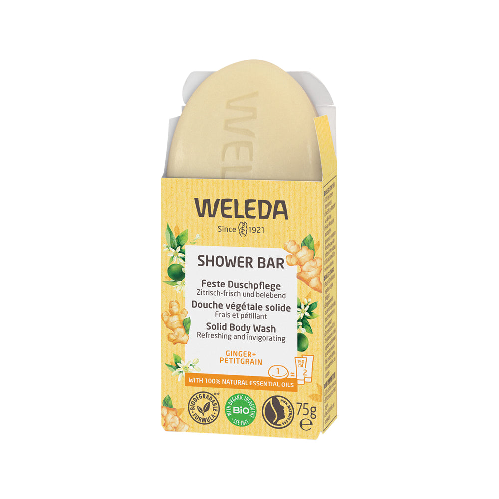 Weleda Shower Bar Ginger And Petitgrain 75g