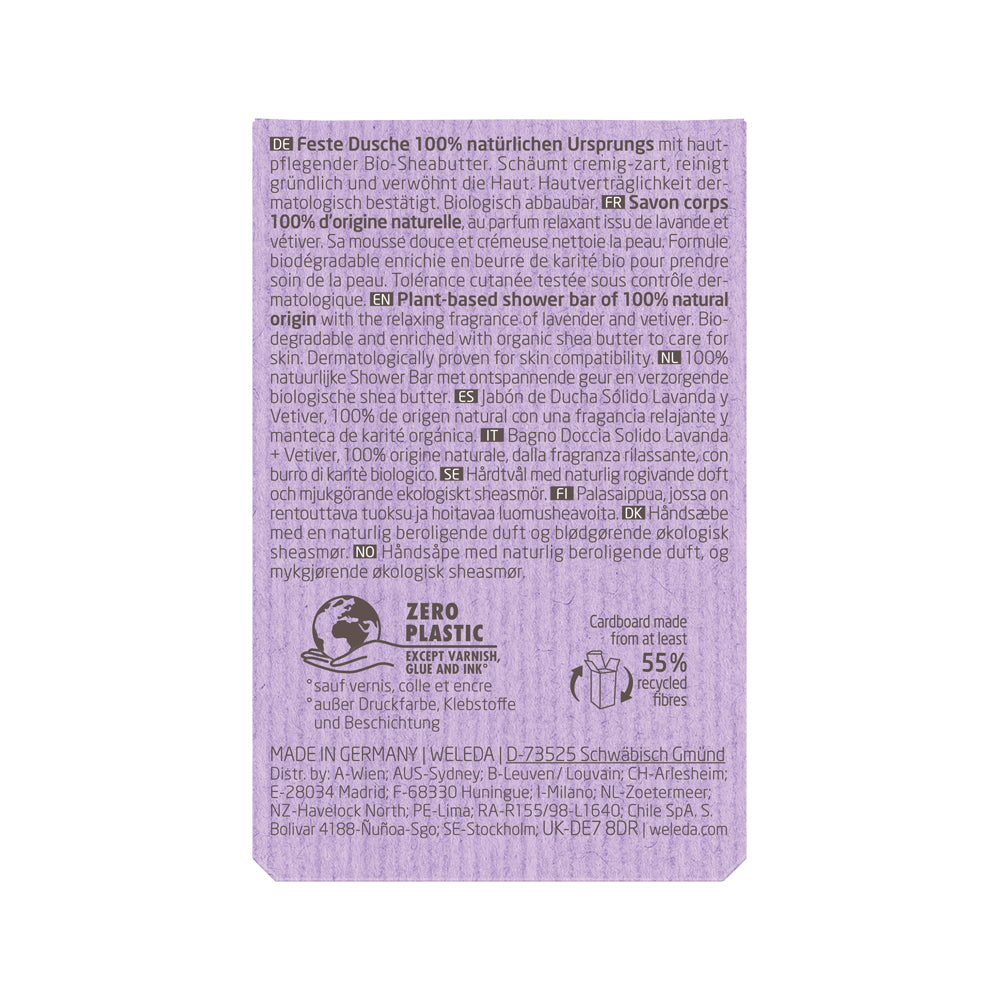 Weleda Shower Bar Lavender And Vetiver 75g