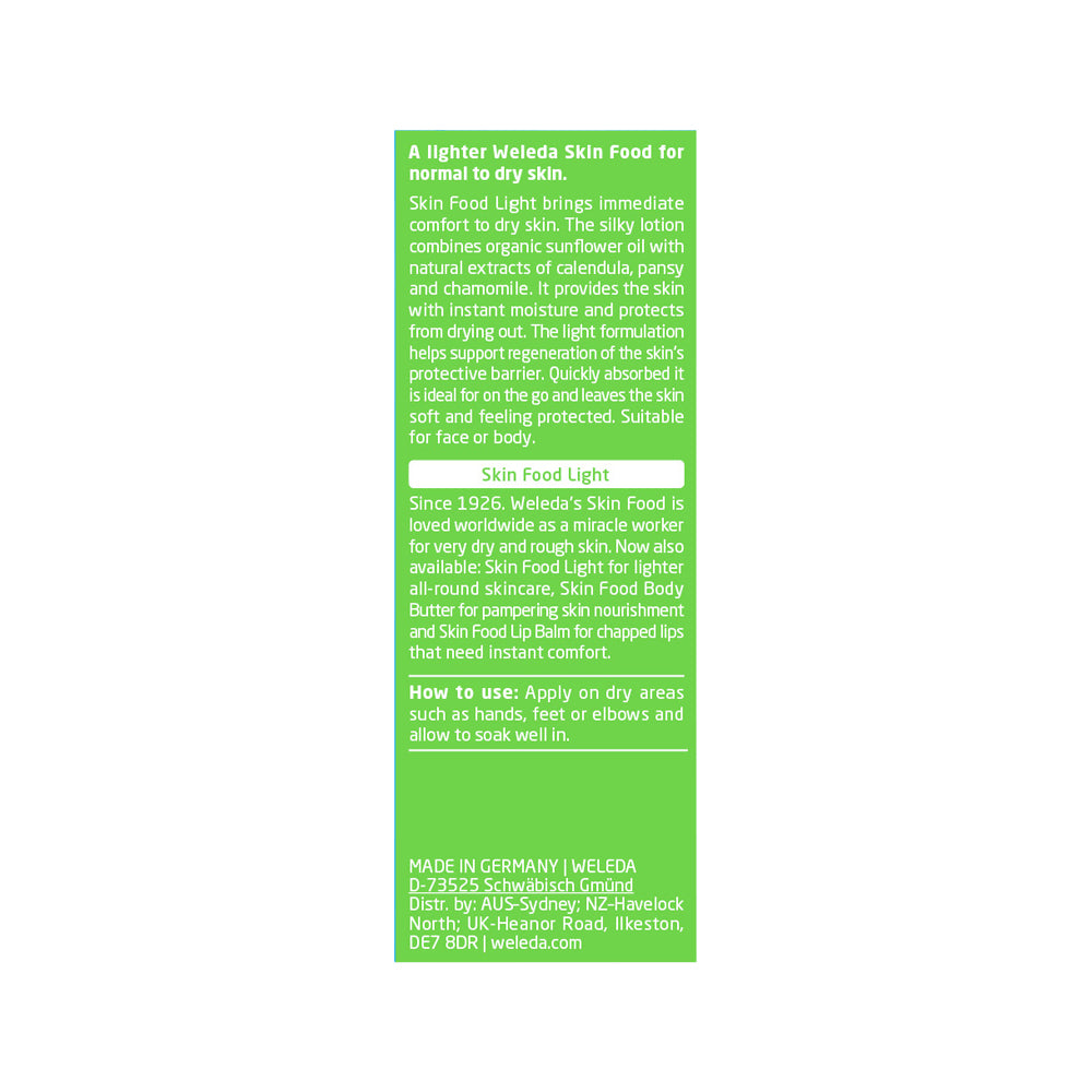 Weleda Skin Food Light Face Body Cream 75ml Tube