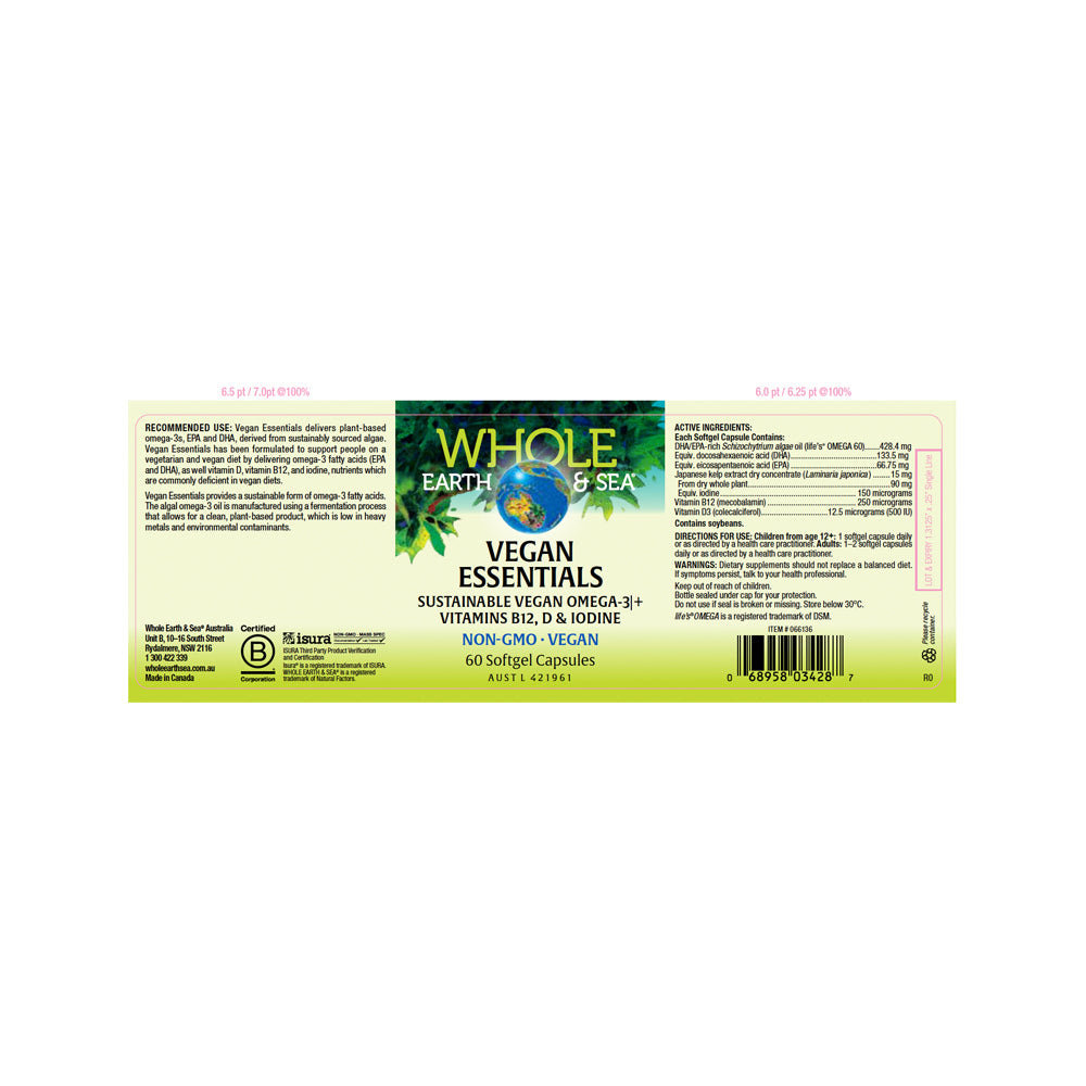 Whole Earth Sea Vegan Essentials 60c