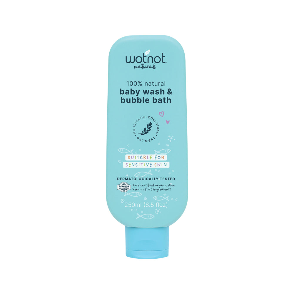 Wotnot Naturals 100% Natural Baby Wash & Bubble Bath 250ml